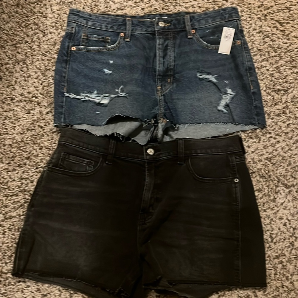 Denim Shorts Size 12 Hi & Mid Rise Lot of 2